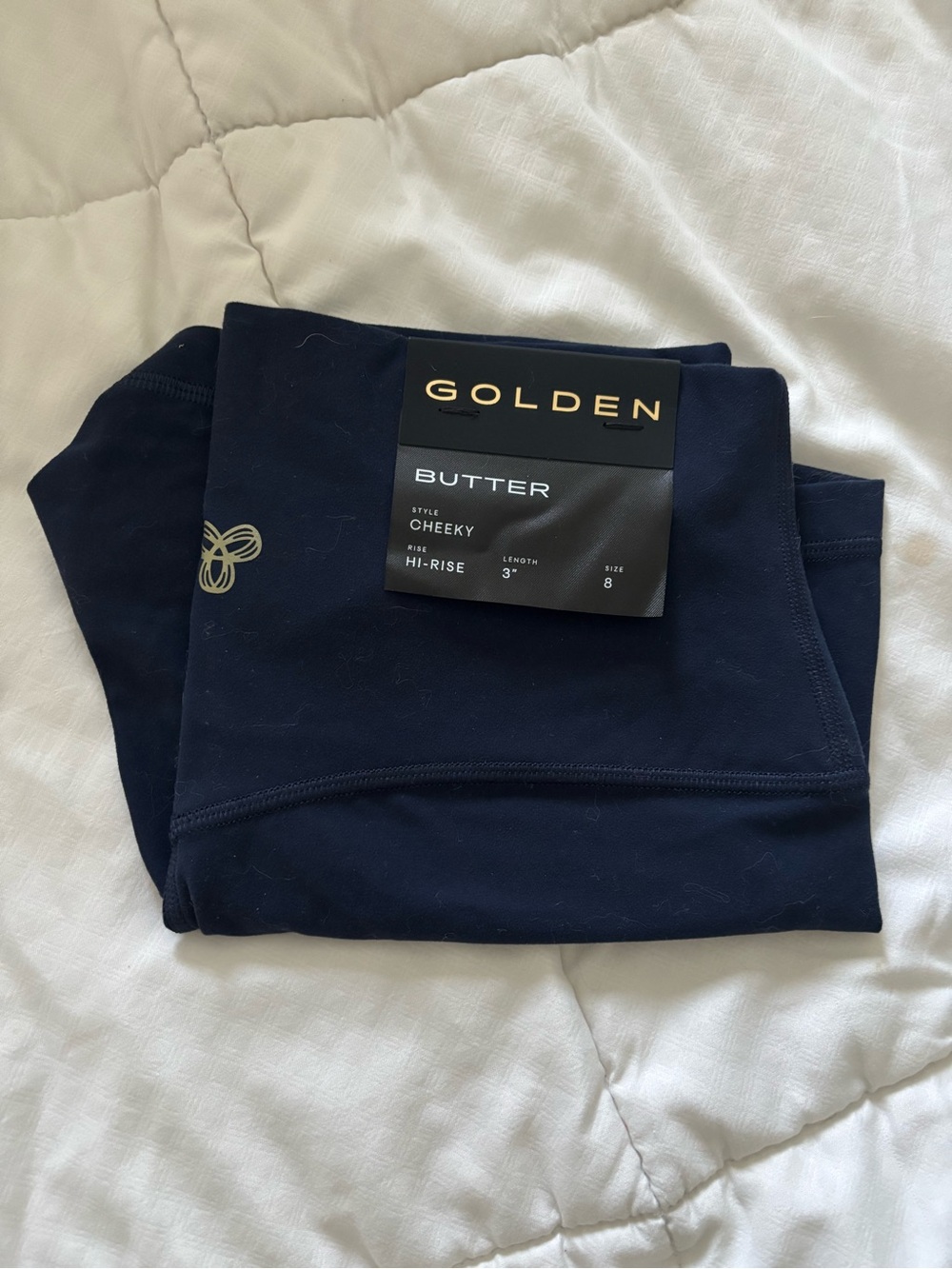 Golden BUTTER Cheeky Hi-Rise 3" Short in Admiral - Aritzia